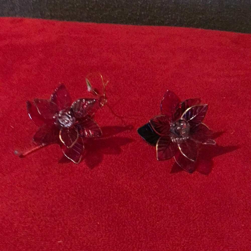 90’s Glass Poinsettia Ornaments!